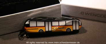 Schweizer Taschenmesser, Wenger EVO Postauto (Art. AF.1.010.009.908.P1) mit dekorativen Griffschalen (Postauto-Motiv)