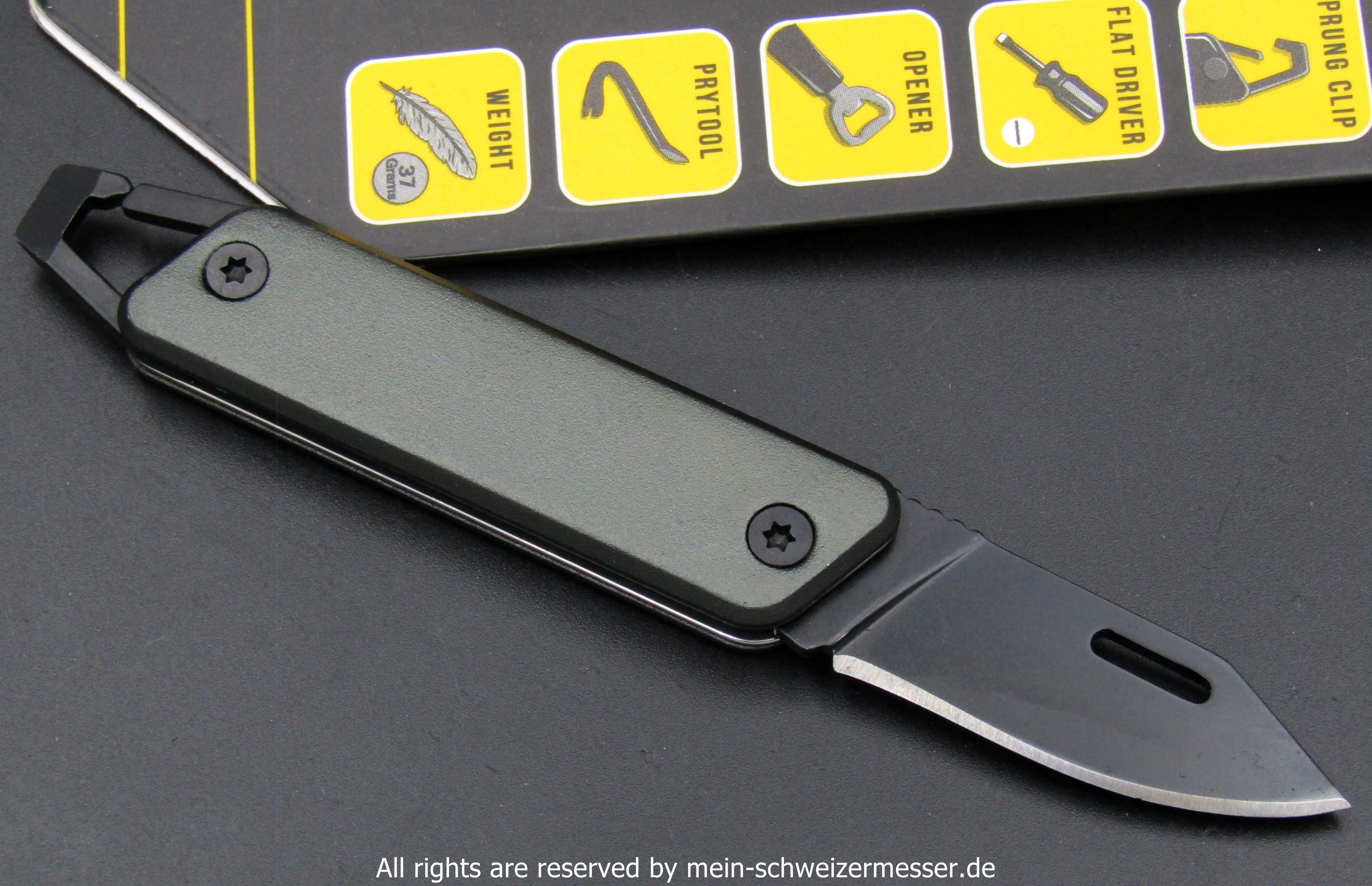 mein-schweizermesser - MINI Taschenmesser True Utility, Schlüsselbund- Taschenmesser (Key Chain Knife)