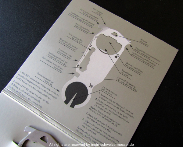 RICHARTZ KEY TOOL active (Multitool), EDC, Einkaufswagenlöser, Zeckenentferner, uvm.