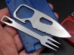 Mini Besteck im Kreditkartenformat, blau | EDC Toolkarte | POCKET CARD